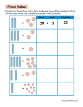 Place Value blocks worksheet free